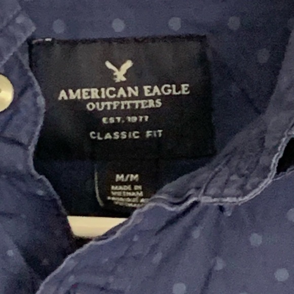 American Eagle Outfitters, Classic Fit, long sleeve , Navy Blue, Button up shirt - Picture 2 of 3